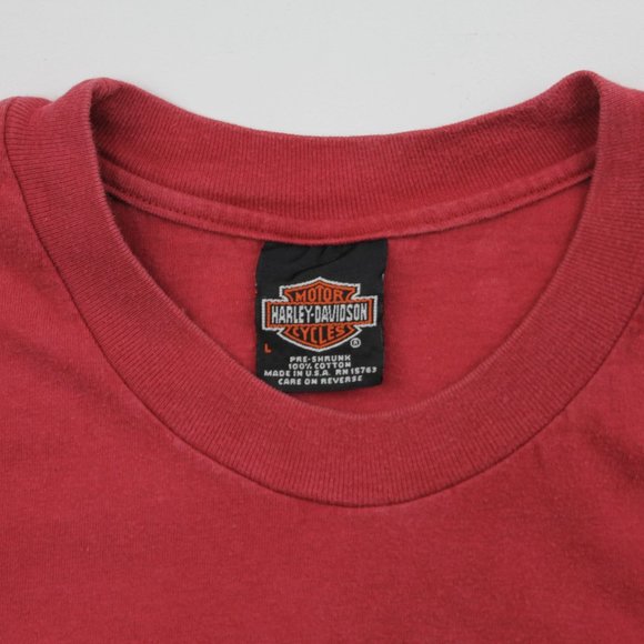 Harley Davidson Vintage 1999 Red Graphic Indianapolis Print Motorcycle T Shirt T - Picture 2 of 5